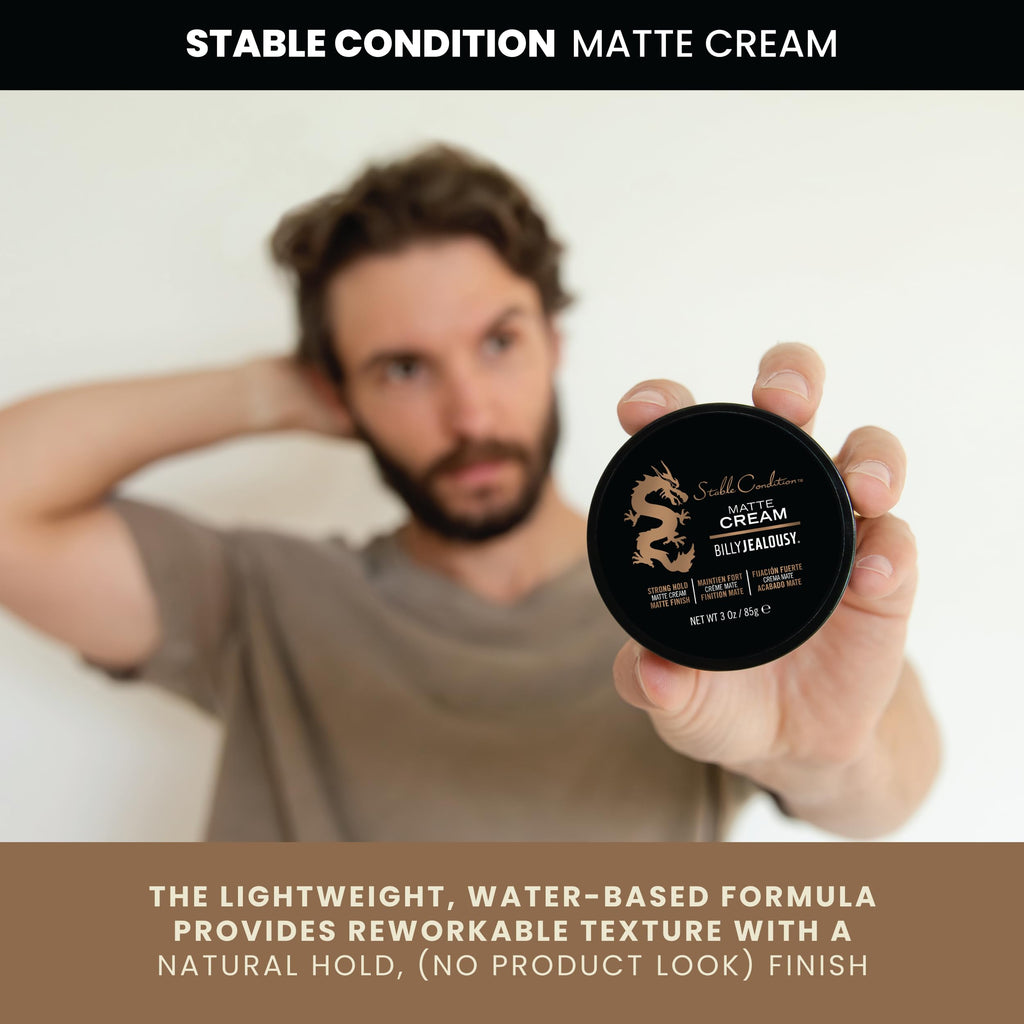 Billy Jealousy Stable Condition Matte Cream – Natural Hold, Matte Finish, Water-Based