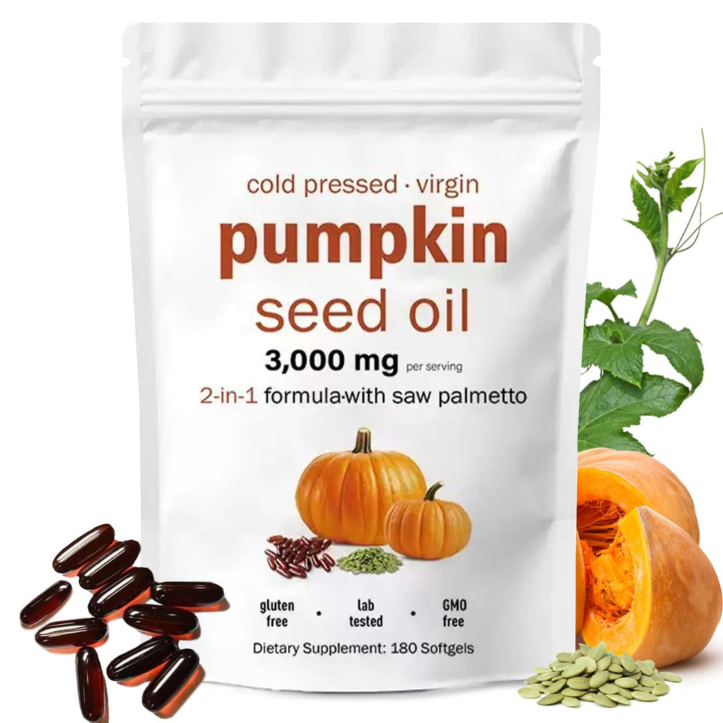BINBINNIAO Pumpkin Seed Oil & Saw Palmetto Capsules – Hair Growth Support