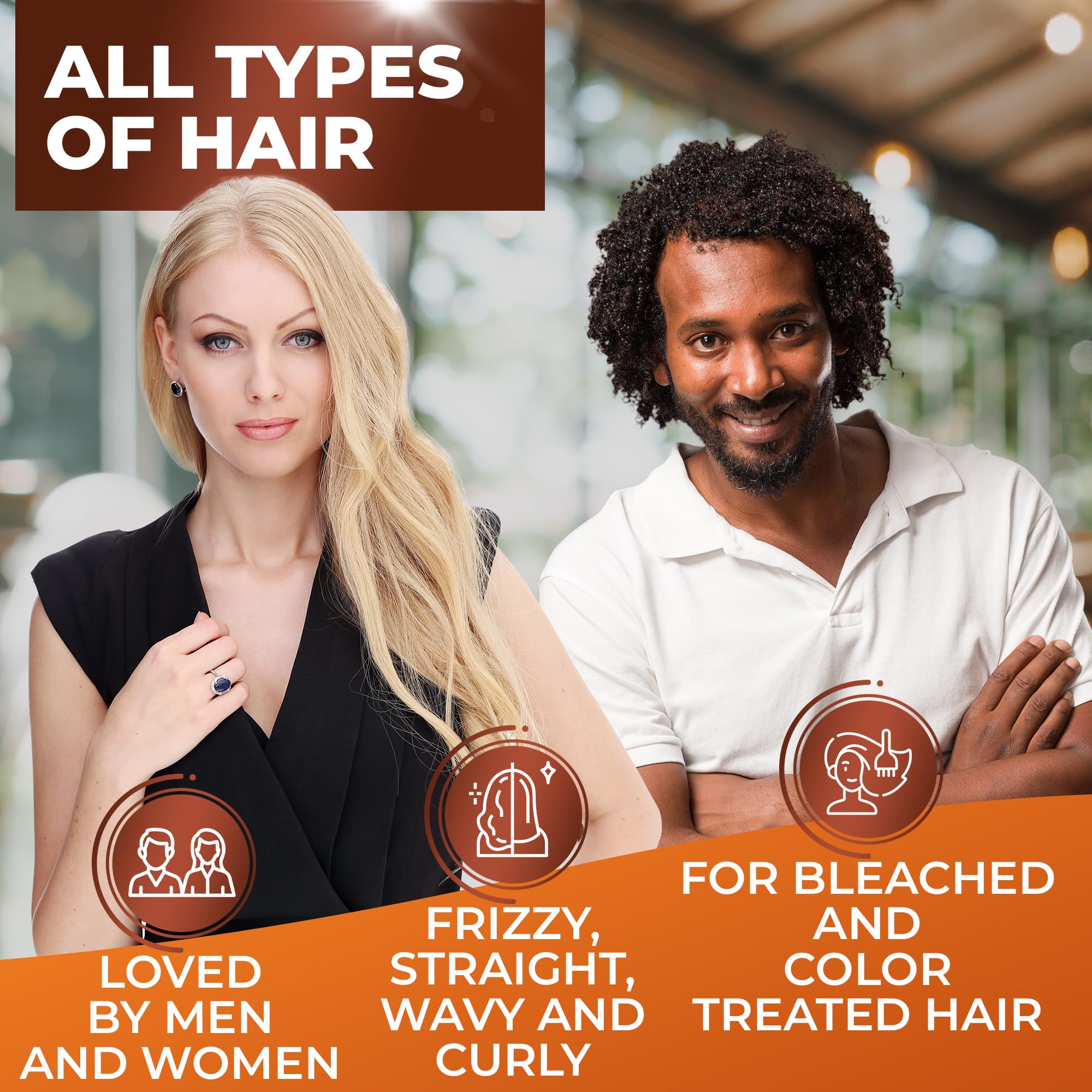 BINGO Hair Care Moroccan Argan Oil Conditioner | Sulfate-Free Anti-Frizz for Color-Treated & Curly Hair