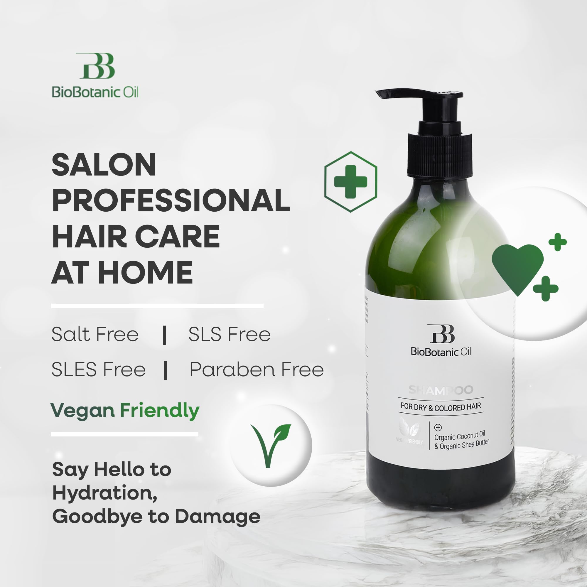 Bio Botanic Oil Range: Moisturizing Shampoo for Color-Treated & Dry Hair (SLS/SLES-Free)