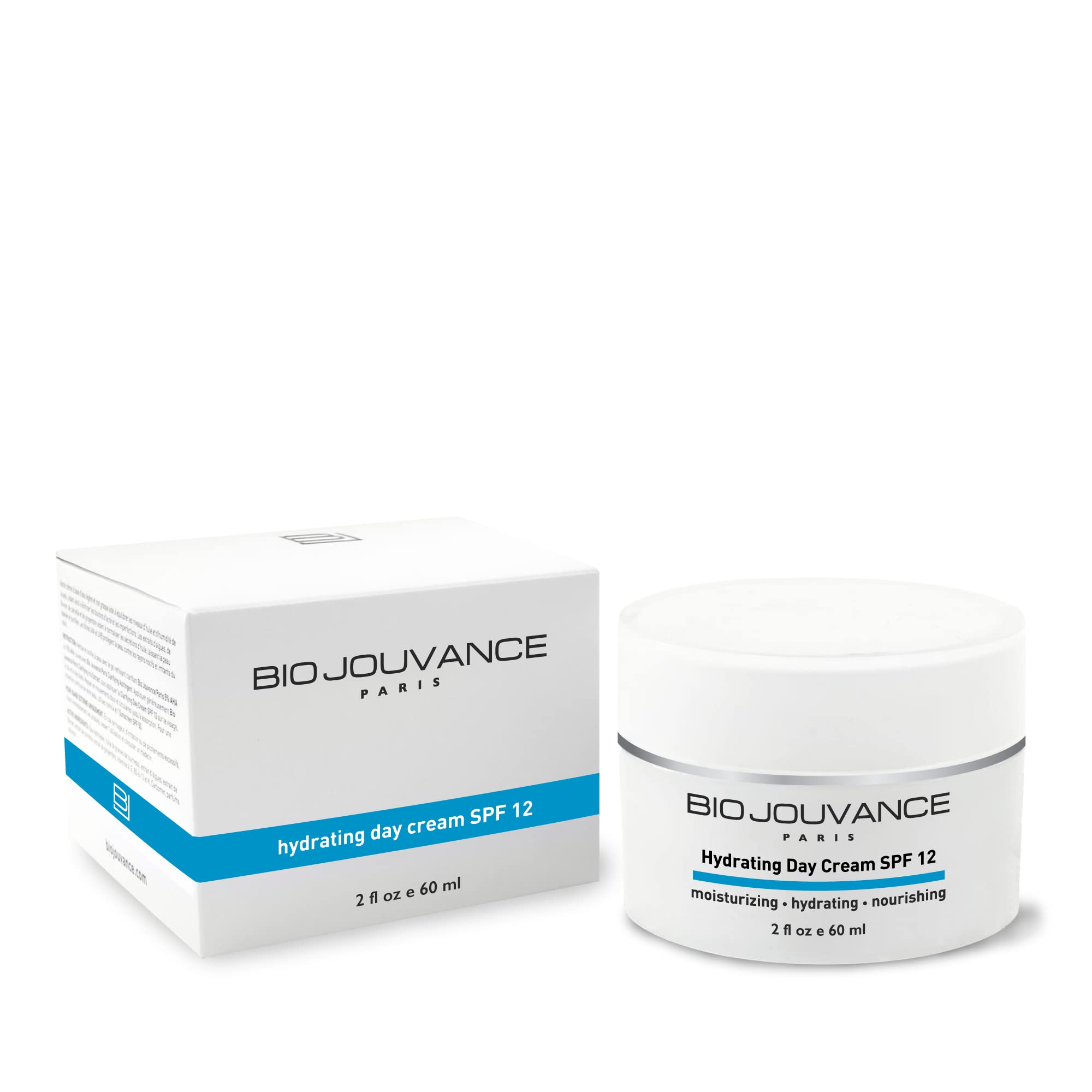 BIO JOUVANCE PARIS Hydrating Day Cream – 2oz / 60ml for Normal, Dry & Sensitive Skin | Made in France