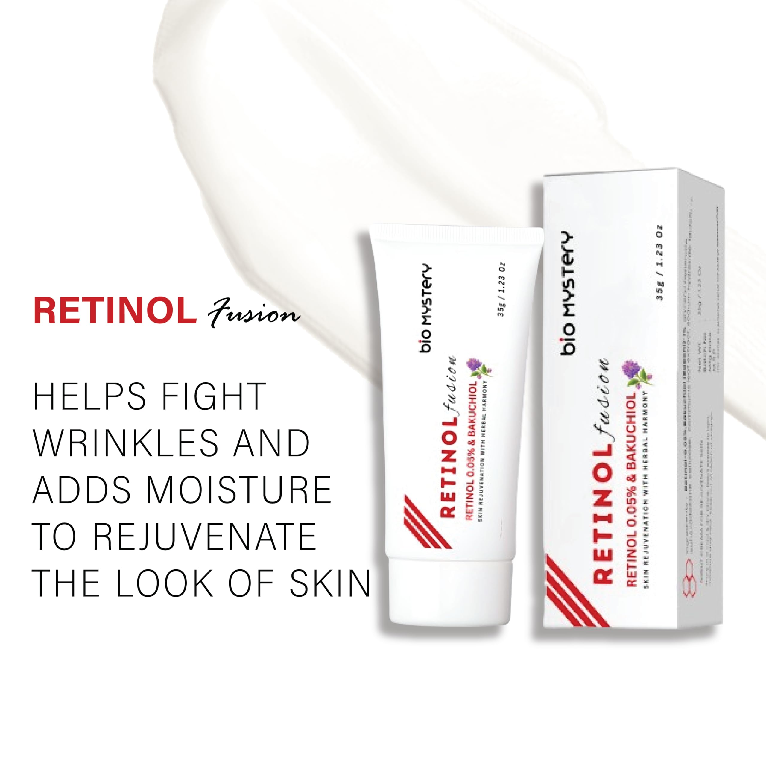 Bio Mystery Retinol 0.05% Fusion Cream with Bakuchiol – Gentle Anti-Aging for Sensitive Skin – 40g / 1.41 oz