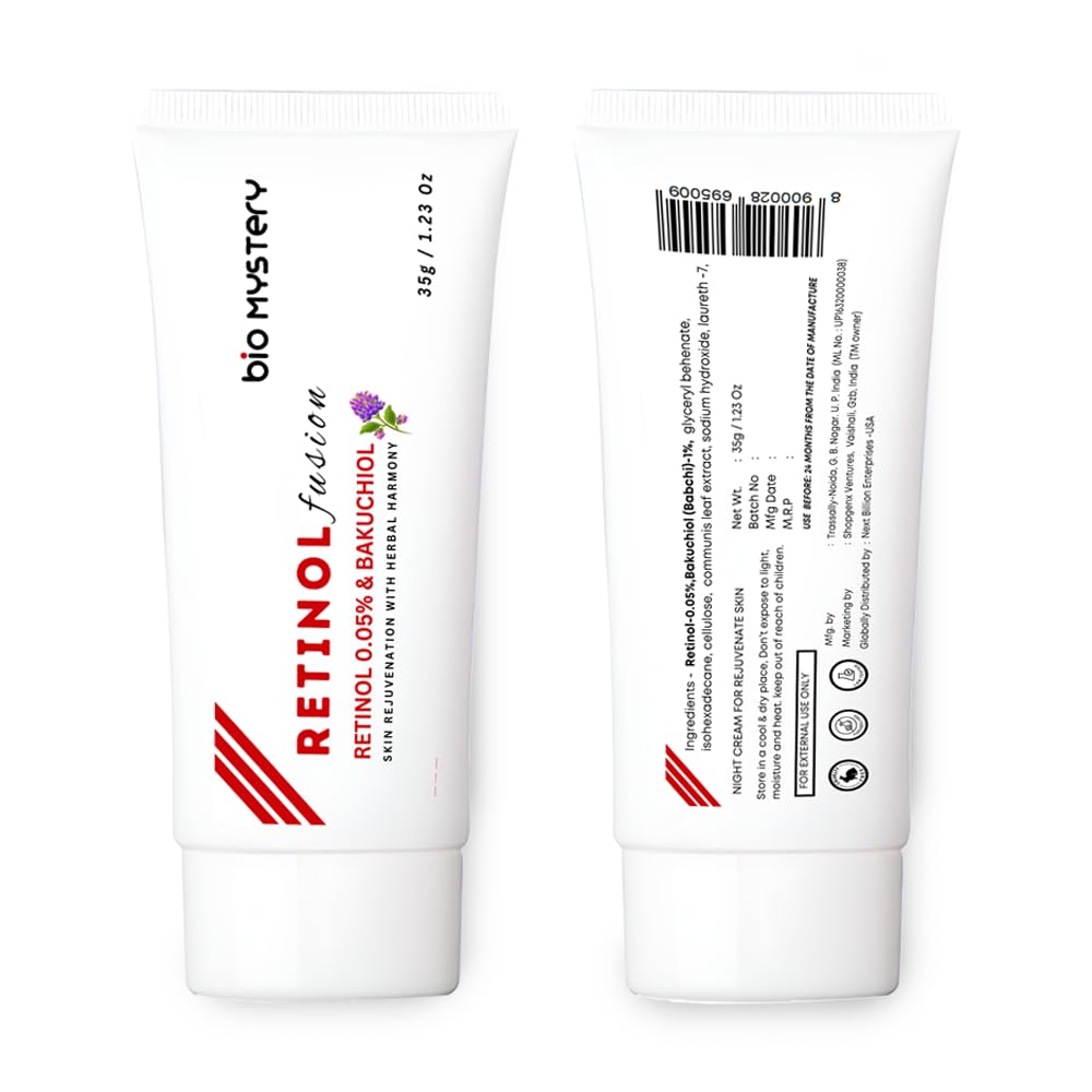 Bio Mystery Retinol 0.05% Fusion Cream with Bakuchiol – Gentle Anti-Aging for Sensitive Skin – 40g / 1.41 oz