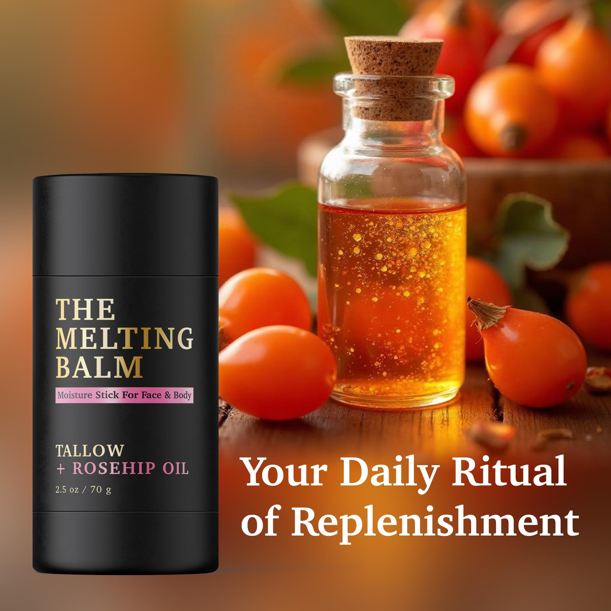 Bioactive Skin Rescue The Melting Balm – Tallow + Rosehip Moisture Stick (2.5 oz)