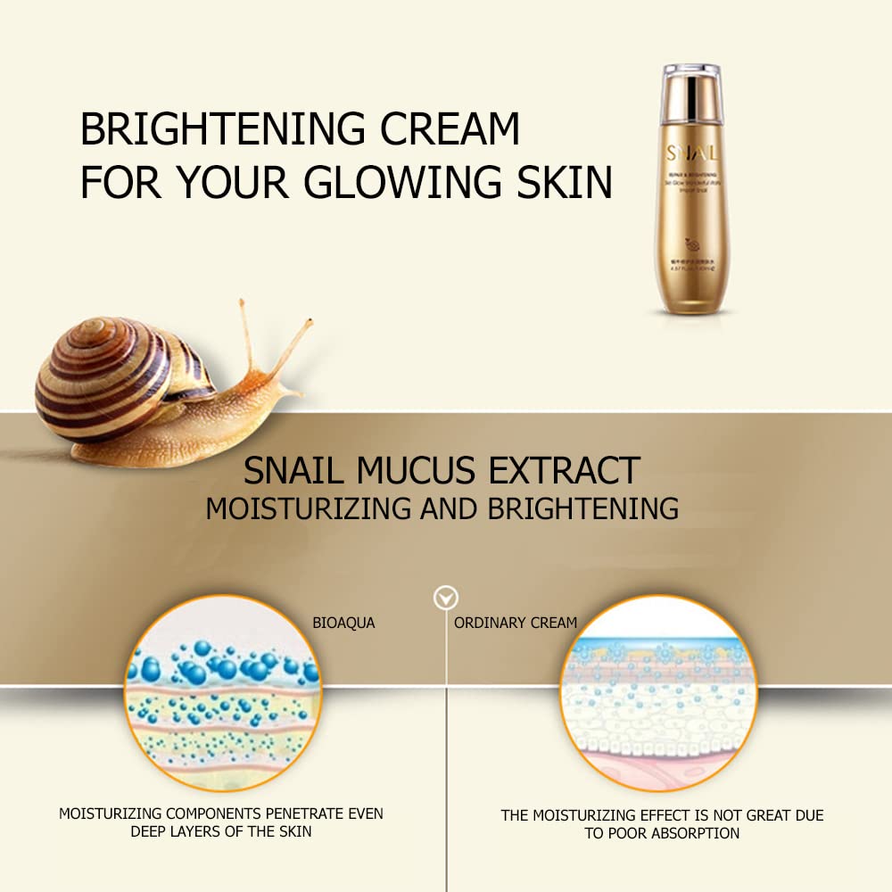 BIOAQUA Repair Snail Mucus Cream – Hydration & Skin Smoothing, 130 ml x 2