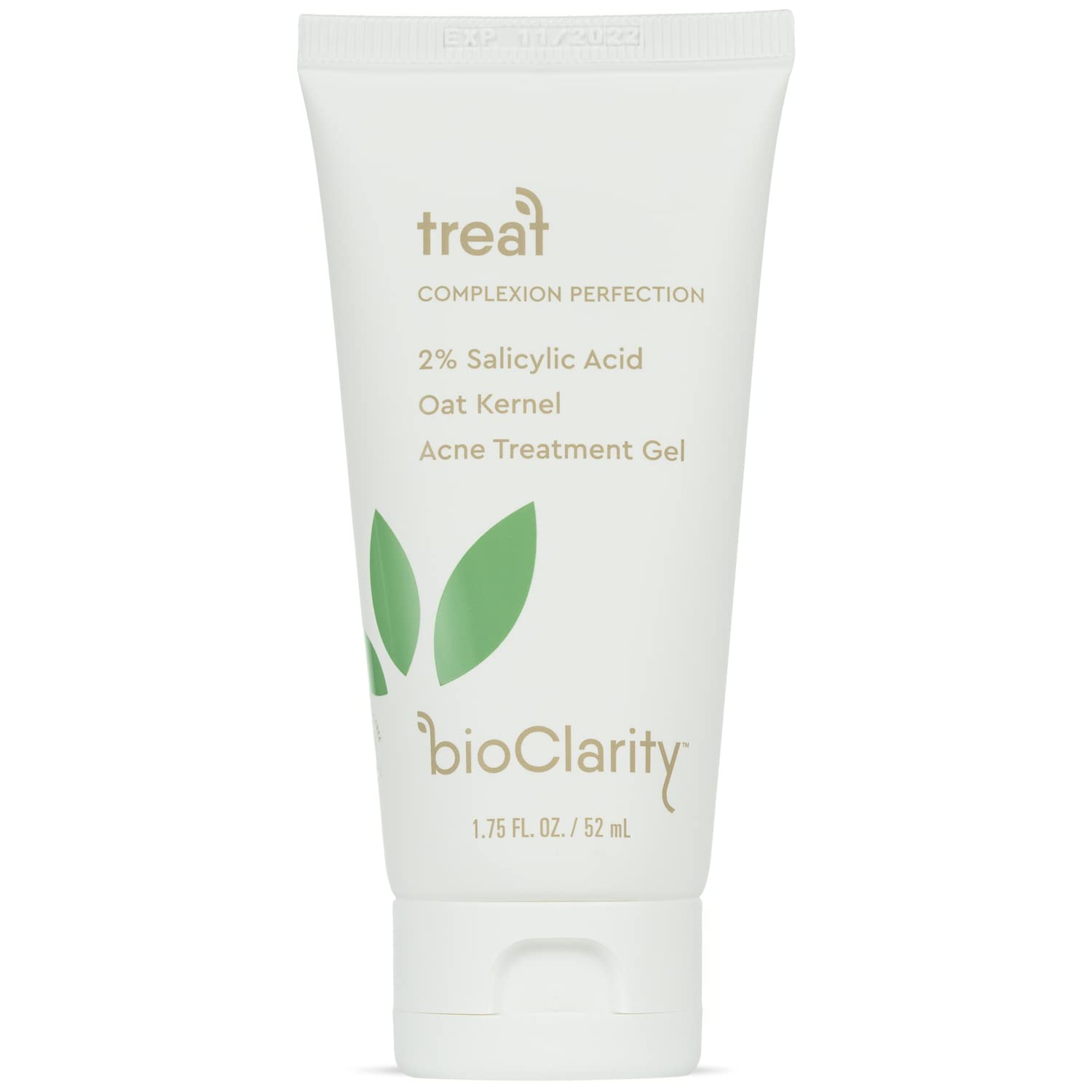 BioClarity Acne Treatment Gel — 2% Salicylic Acid + Oat Kernel, 100% Vegan, 1.75 fl oz