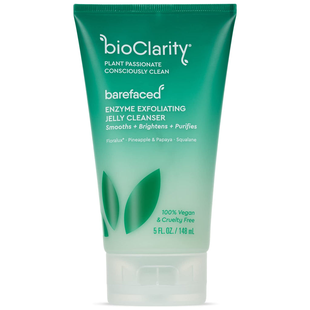 BioClarity Exfoliating Jelly Cleanser – Gentle Pineapple & Papaya Exfoliation, 100% Vegan & Cruelty-Free