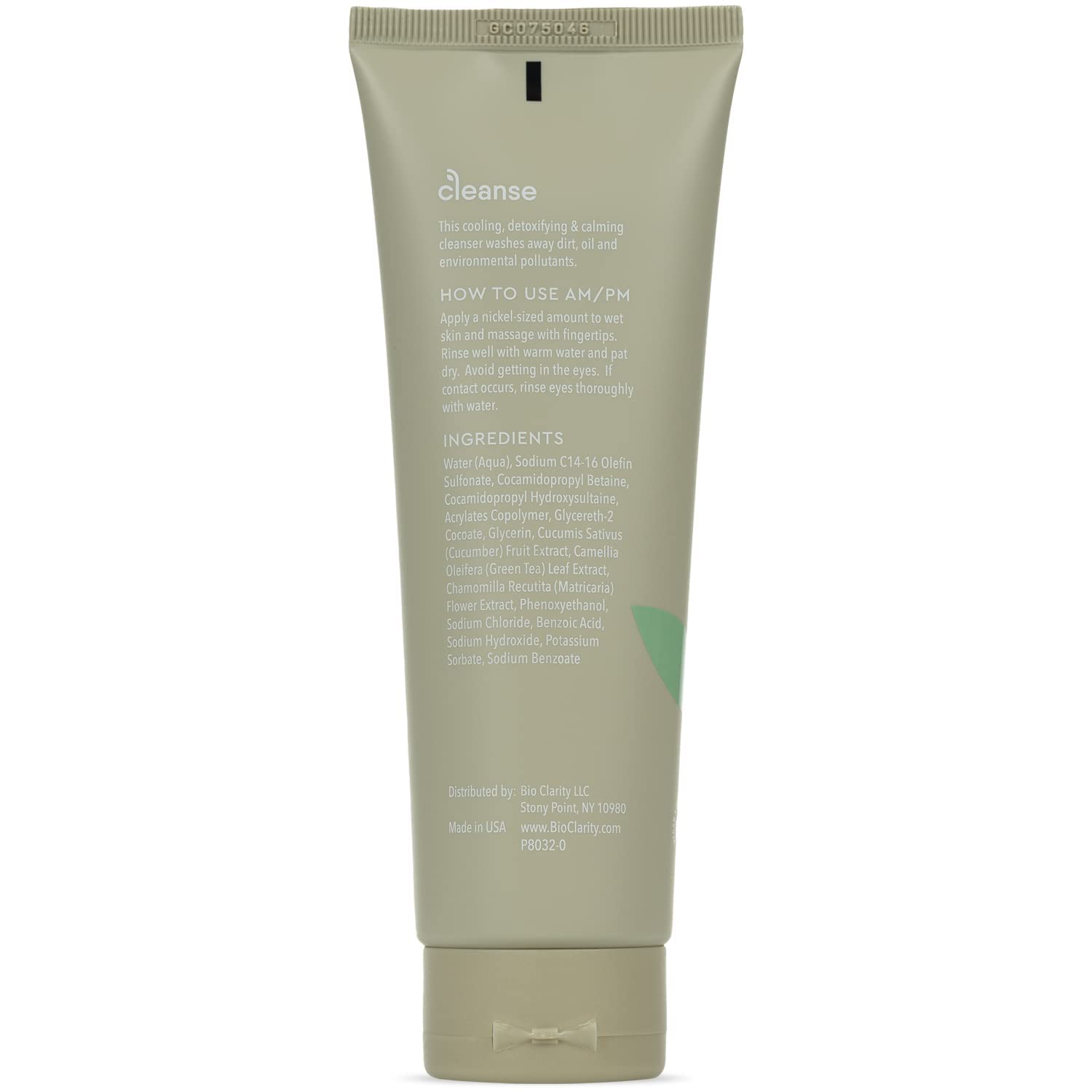 BioClarity Face Cleanser – 100% Vegan, Gentle Wash with Cucumber, Green Tea & Chamomile (4 Oz, Pack of 3)