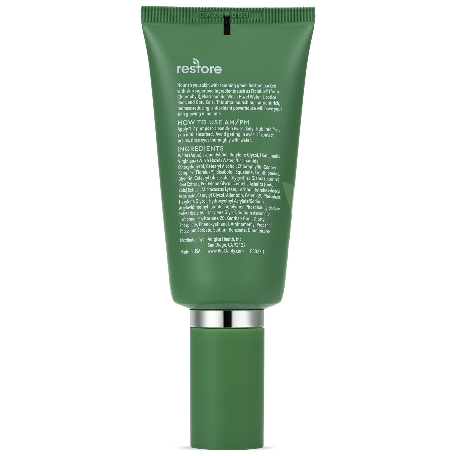BioClarity Restore Gel-Based Serum – 100% Vegan, Floralux, 1.75 fl oz