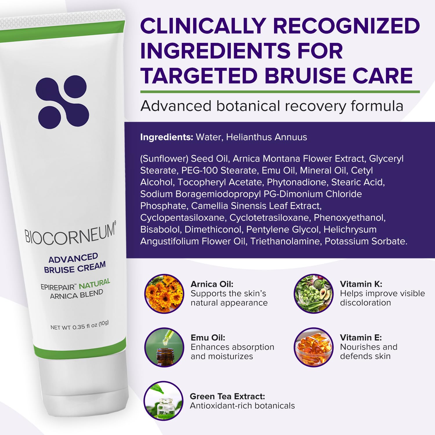 BIOCORNEUM Advanced Bruise Cream 1oz – Arnica & Vitamin K for Visible Skin Recovery