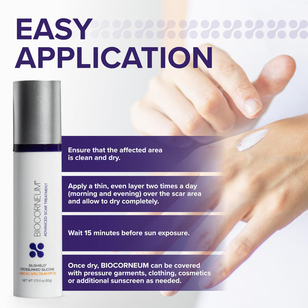 Biocorneum Advanced Scar Treatment with Silishield and SPF 30 – 10g, Made in USA, Fast-Drying Silicone Gel