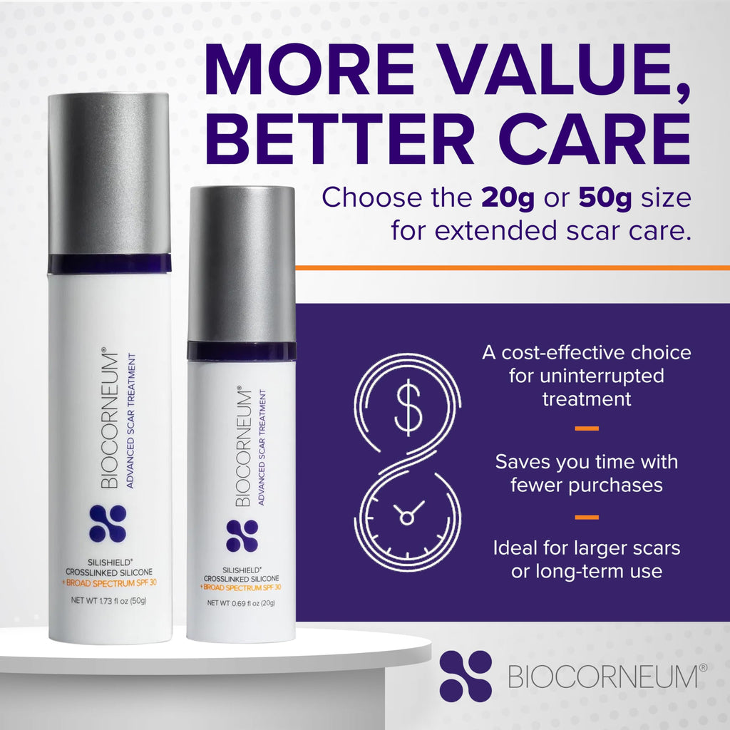 BIOCORNEUM Silishield Silicone Scar Gel SPF 30 (20g) – Surgeon-Recommended Scar Treatment – Made in USA