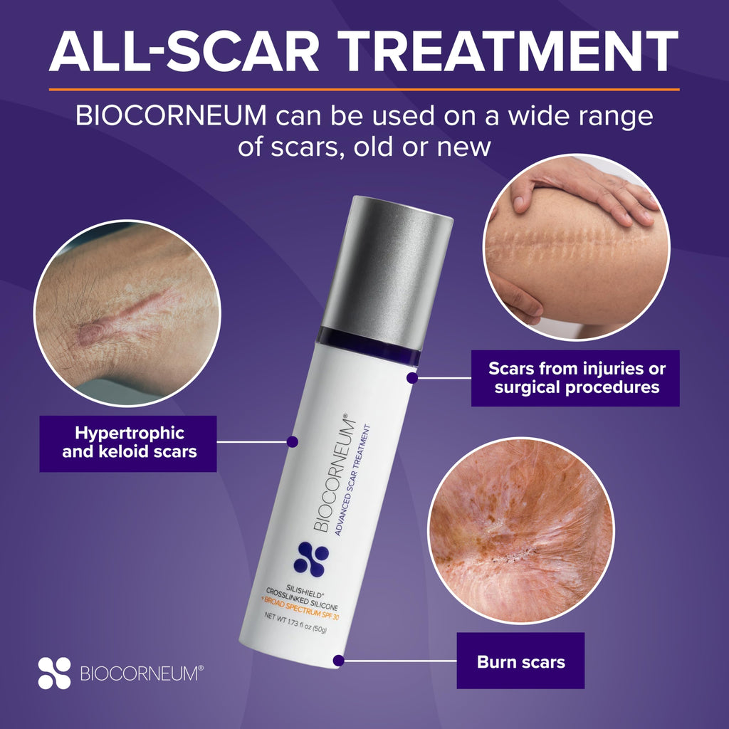 Biocorneum Advanced Scar Treatment with Silishield and SPF 30 – 10g, Made in USA, Fast-Drying Silicone Gel