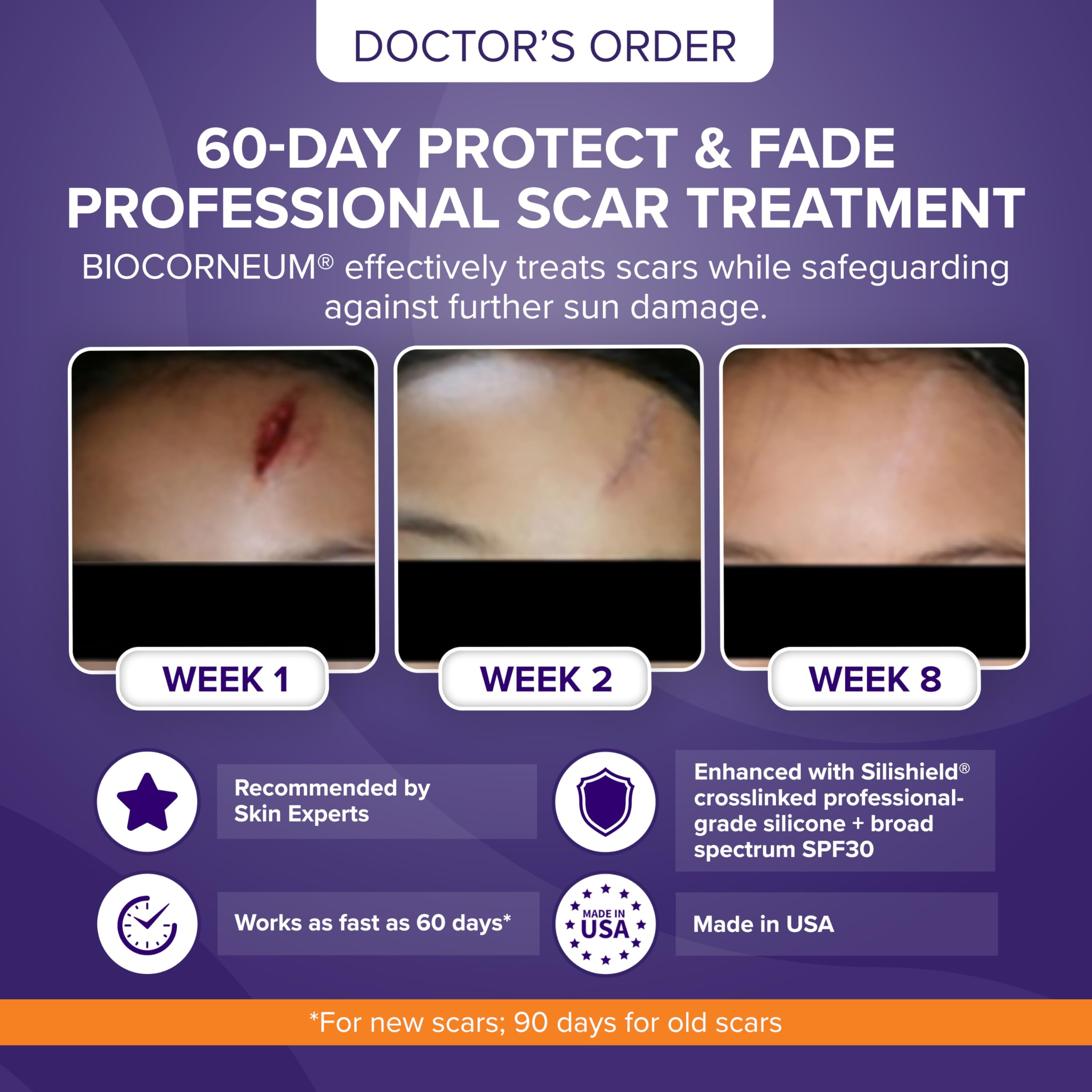 Biocorneum Advanced Scar Treatment with Silishield and SPF 30 – 10g, Made in USA, Fast-Drying Silicone Gel