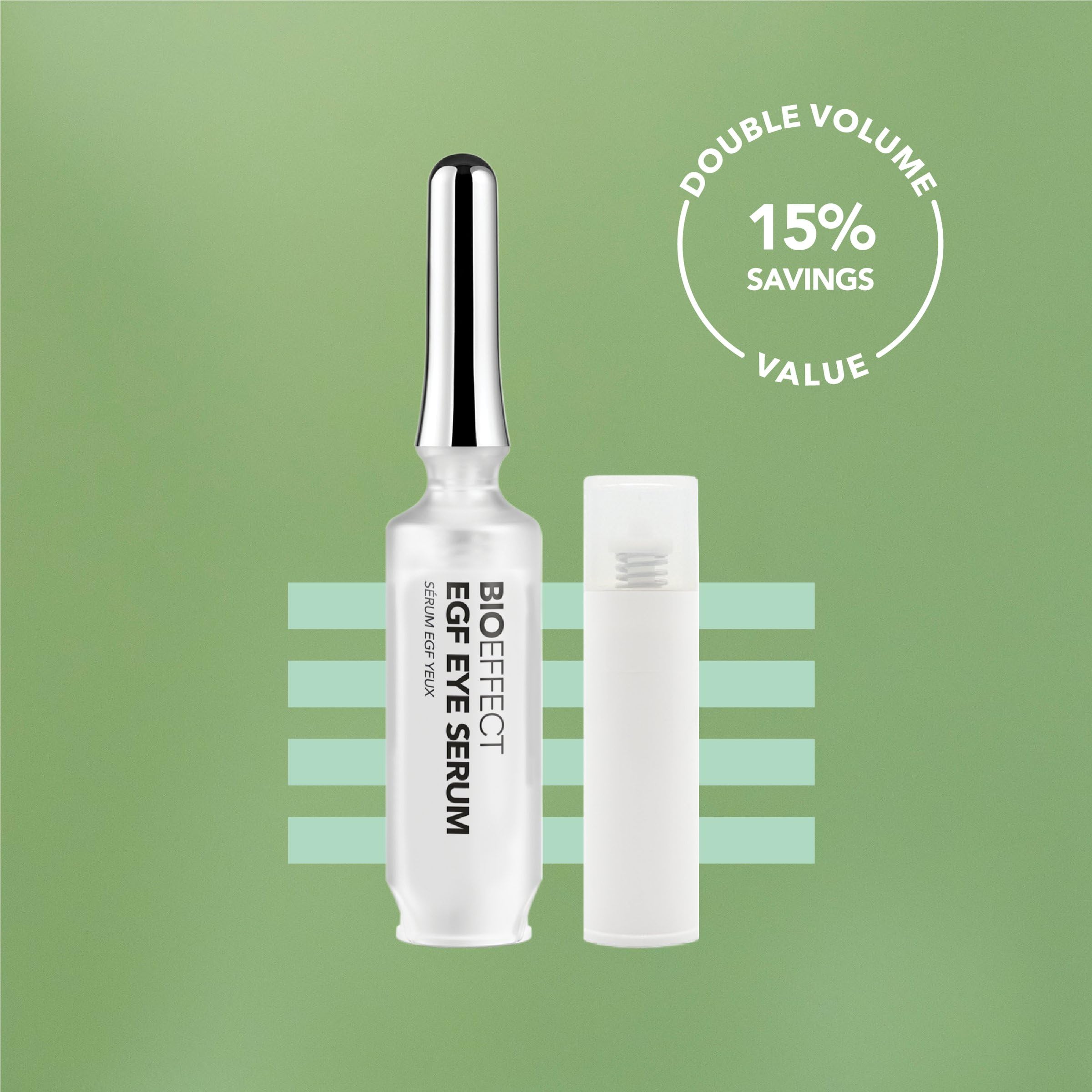 Bioeffect EGF Eye Serum with De-Puffer Rollerball – Age-Defying Under-Eye Care (12 mL total)