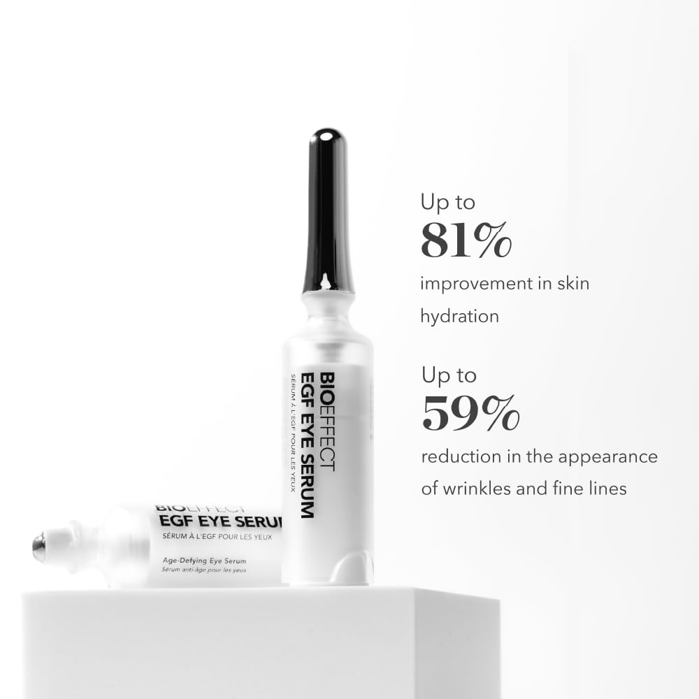Bioeffect EGF Eye Serum with De-Puffer Rollerball – Age-Defying Under-Eye Care (12 mL total)