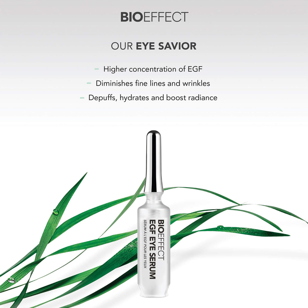 Bioeffect EGF Eye Serum with De-Puffer Rollerball – Age-Defying Under-Eye Care (12 mL total)