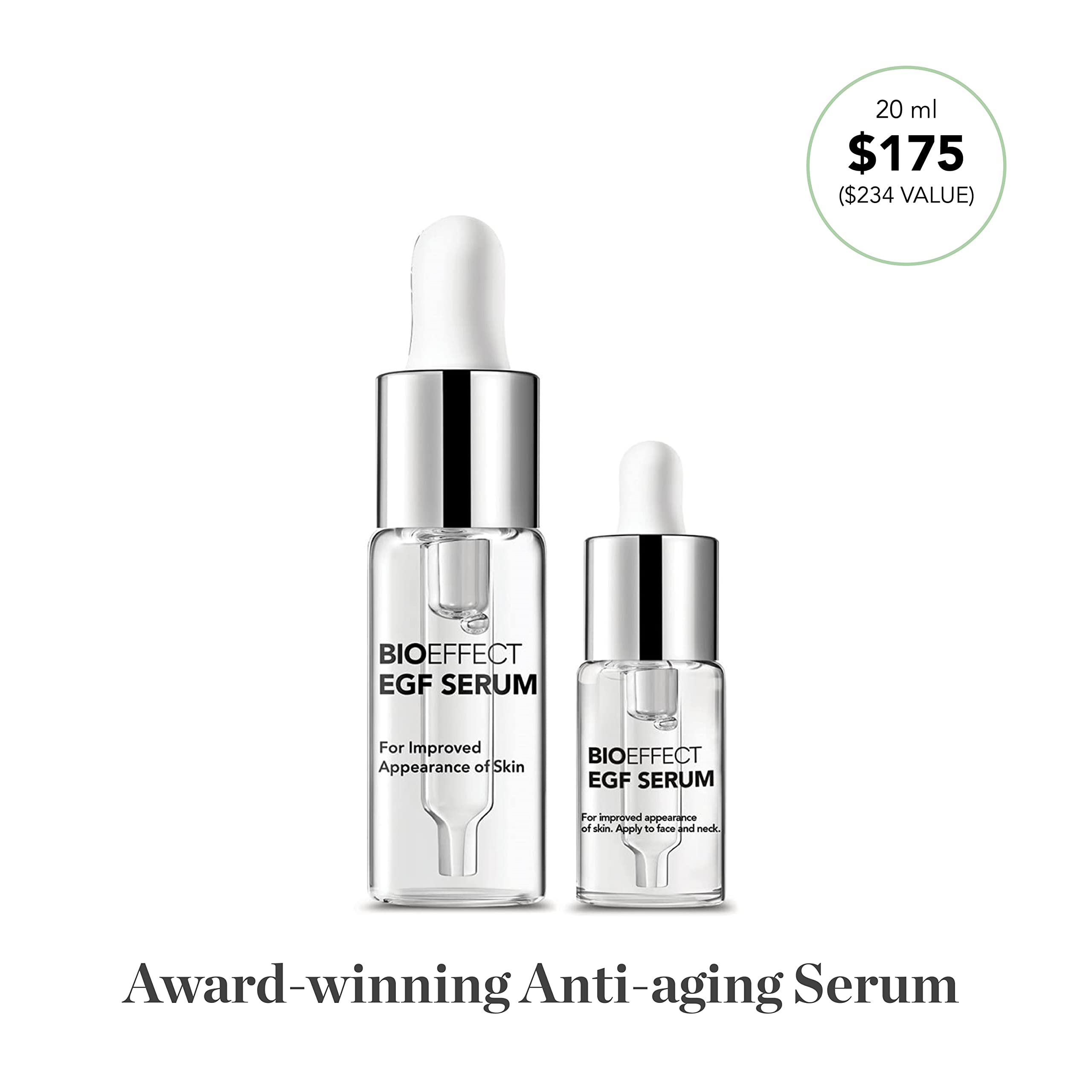 BIOEFFECT EGF Serum | Barley Growth Factor + Hyaluronic Acid for Hydration, Firmness & Smooth Skin | 20 mL