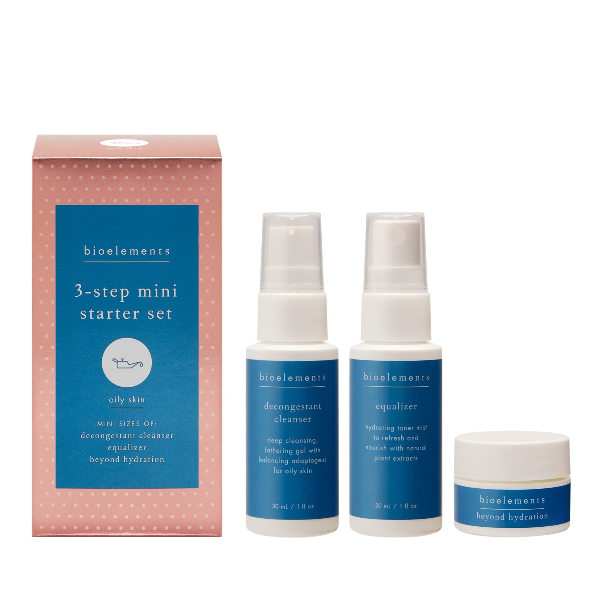 Bioelements 3-Step Mini Starter Set for Oily Skin | Vegan, Gluten-Free & Cruelty-Free