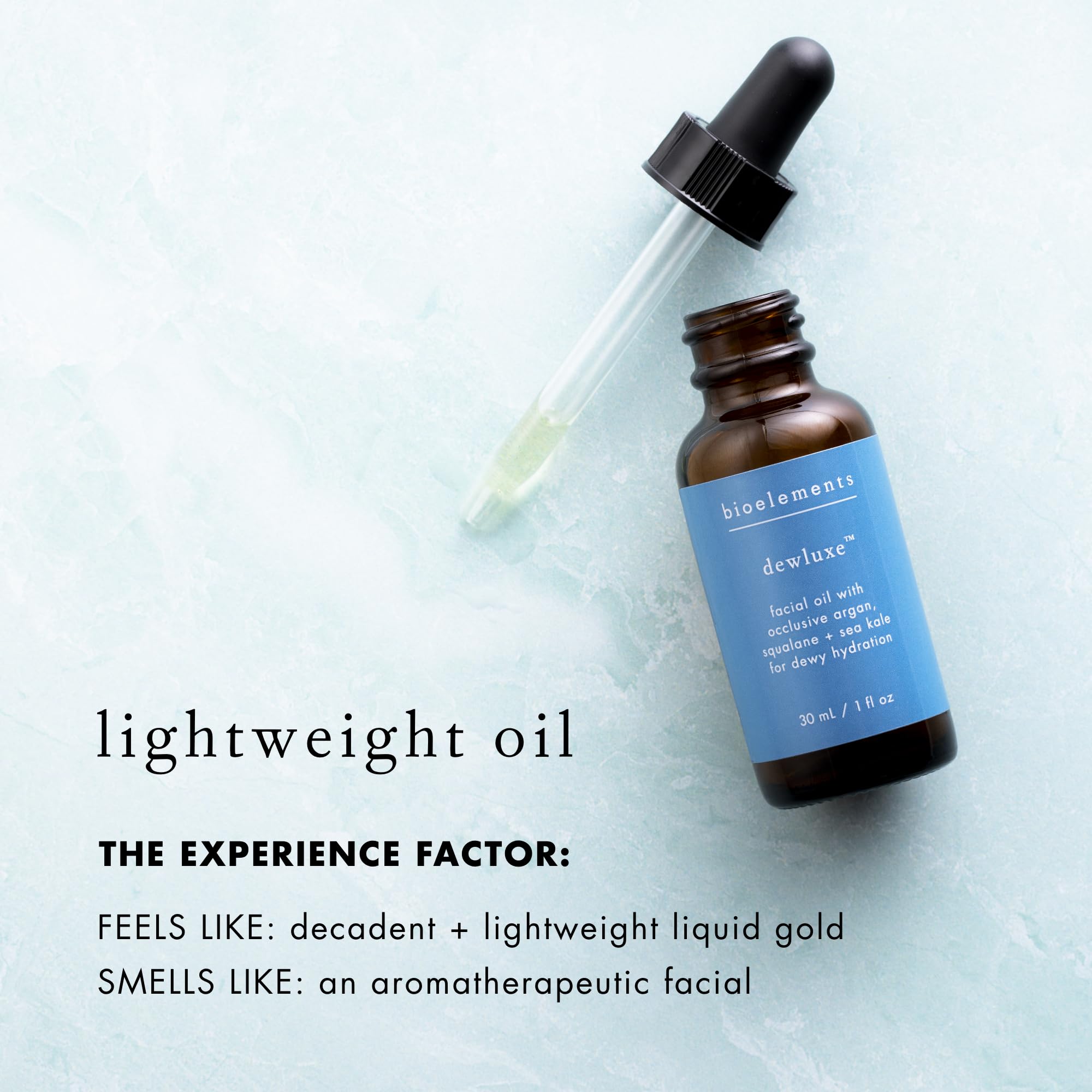 Bioelements Dewluxe Lightweight Face Oil – Hydrates Skin & Diminishes Fine Lines | Vegan, Gluten Free