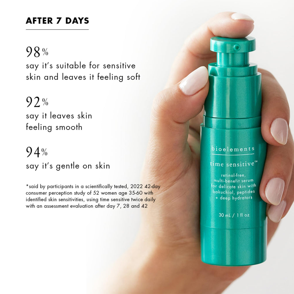 Bioelements Time Sensitive Serum - Retinol-Free Bakuchiol + Legacy Peptides for Sensitive Skin