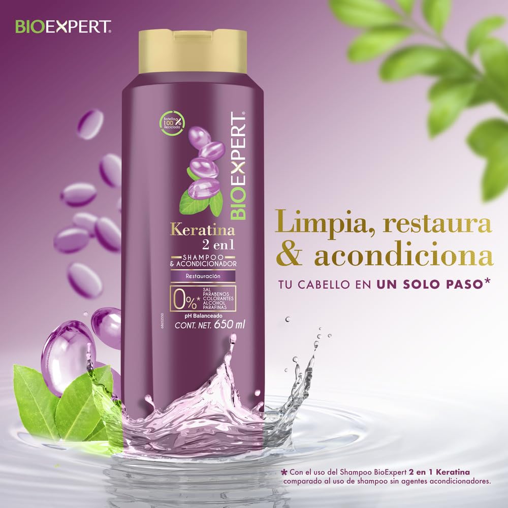 Bioexpert 2-in-1 Keratin Shampoo & Conditioner – 650ml
