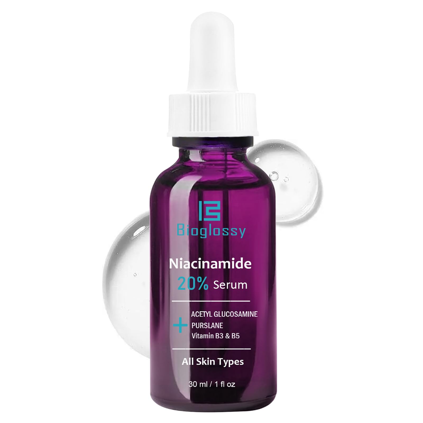 Bioglossy 20% Niacinamide Serum for Face – Brightening, Pore Refining & Hydration