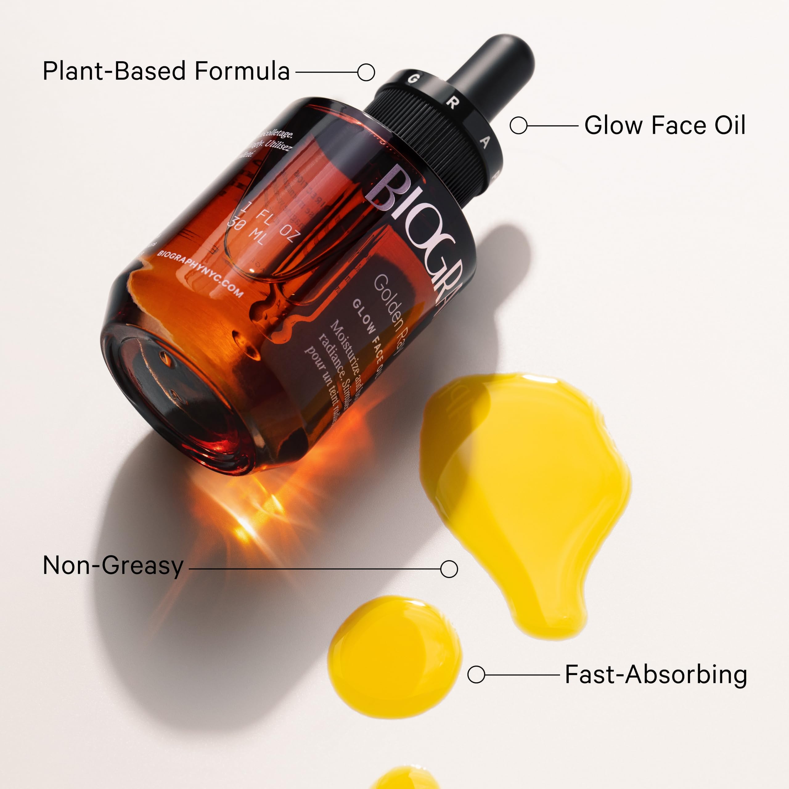 Biography Face Oil Glow Treatment 30ml — Organic Vegan Hydration for All Skin Types