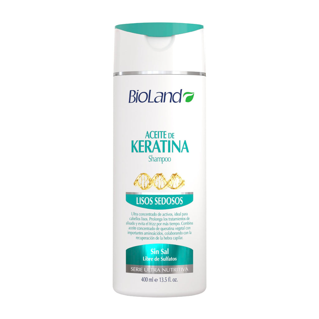 Bioland Keratin Oil Shampoo - Ultra Concentrated Care for Treated & Straight Hair | 400 mL