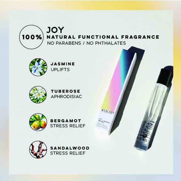 Biology Natural Fragrance Discovery Set – Clean Perfume Oils Sampler (6 x 2ml) – 100% Natural, Alcohol-Free