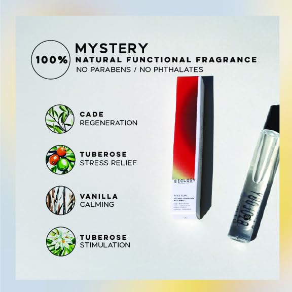 Biology Natural Fragrance Discovery Set – Clean Perfume Oils Sampler (6 x 2ml) – 100% Natural, Alcohol-Free