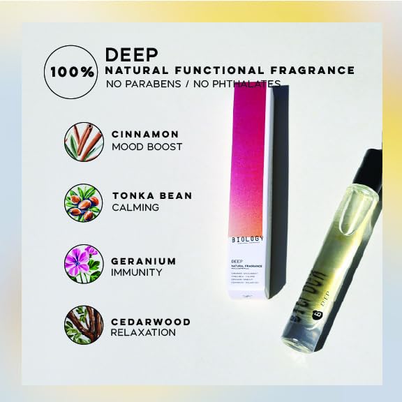 Biology Natural Fragrance Discovery Set – Clean Perfume Oils Sampler (6 x 2ml) – 100% Natural, Alcohol-Free