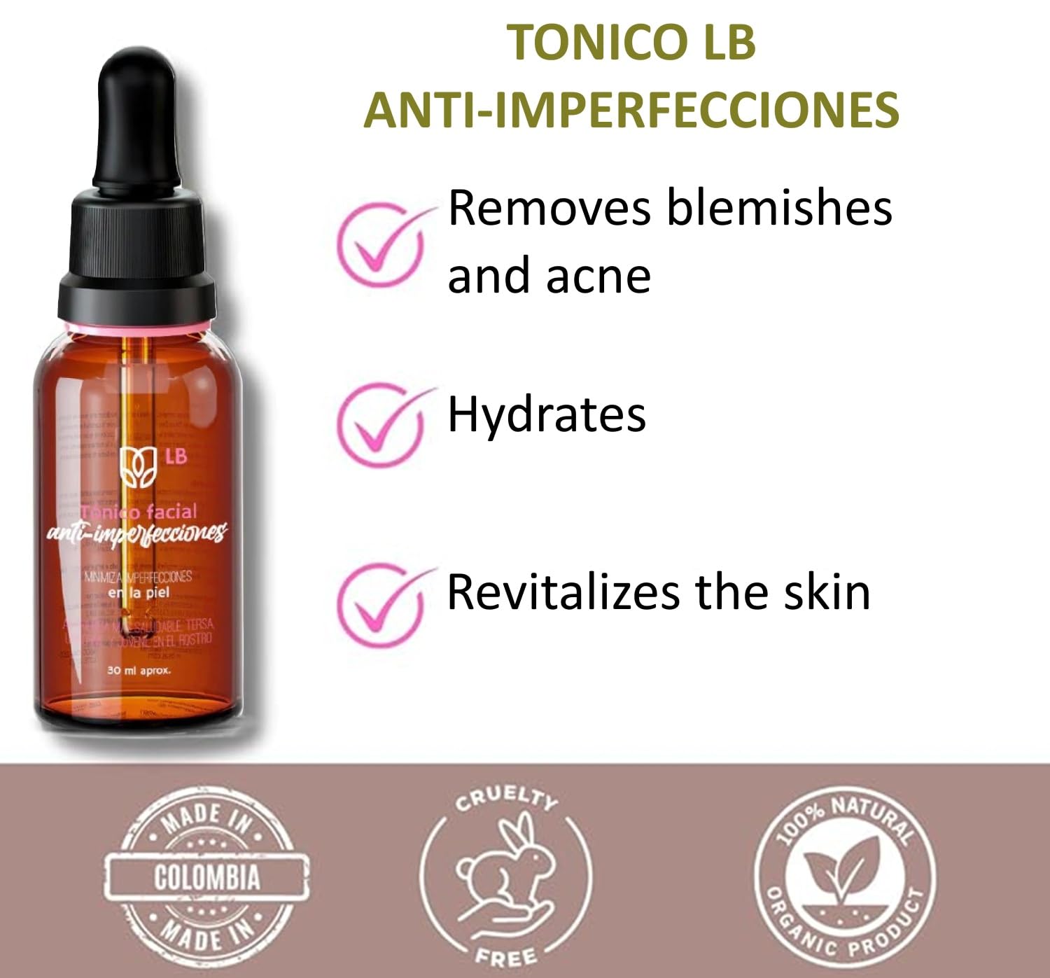 BIONUR LB Tonico Facial Advanced Formula – 2-Pack, Certified Raw Materials