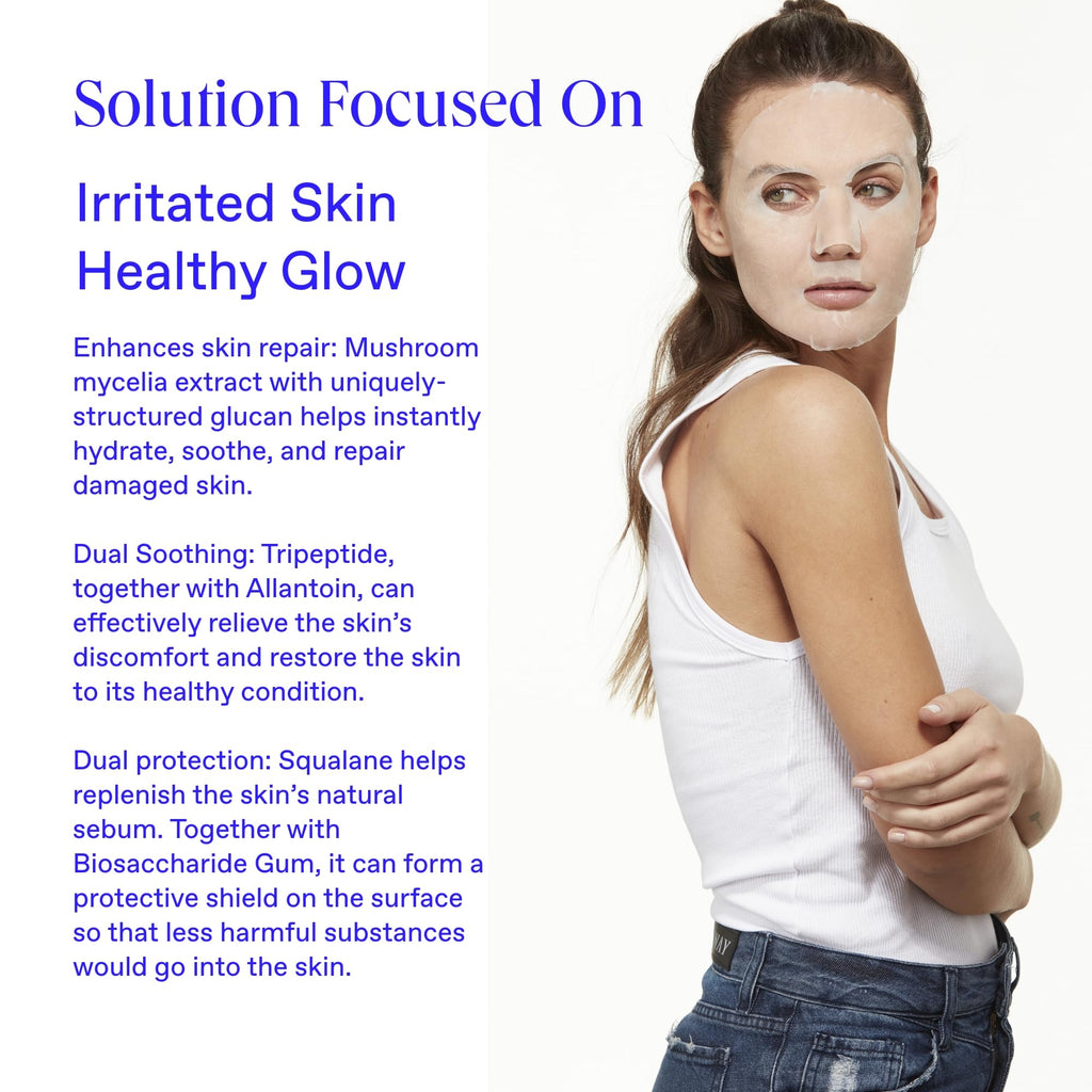 BioRepublic Ultra Soothing InvisaMask with Squalane, Tripeptide & Allantoin | Hydration, Brightening & Gentle Comfort