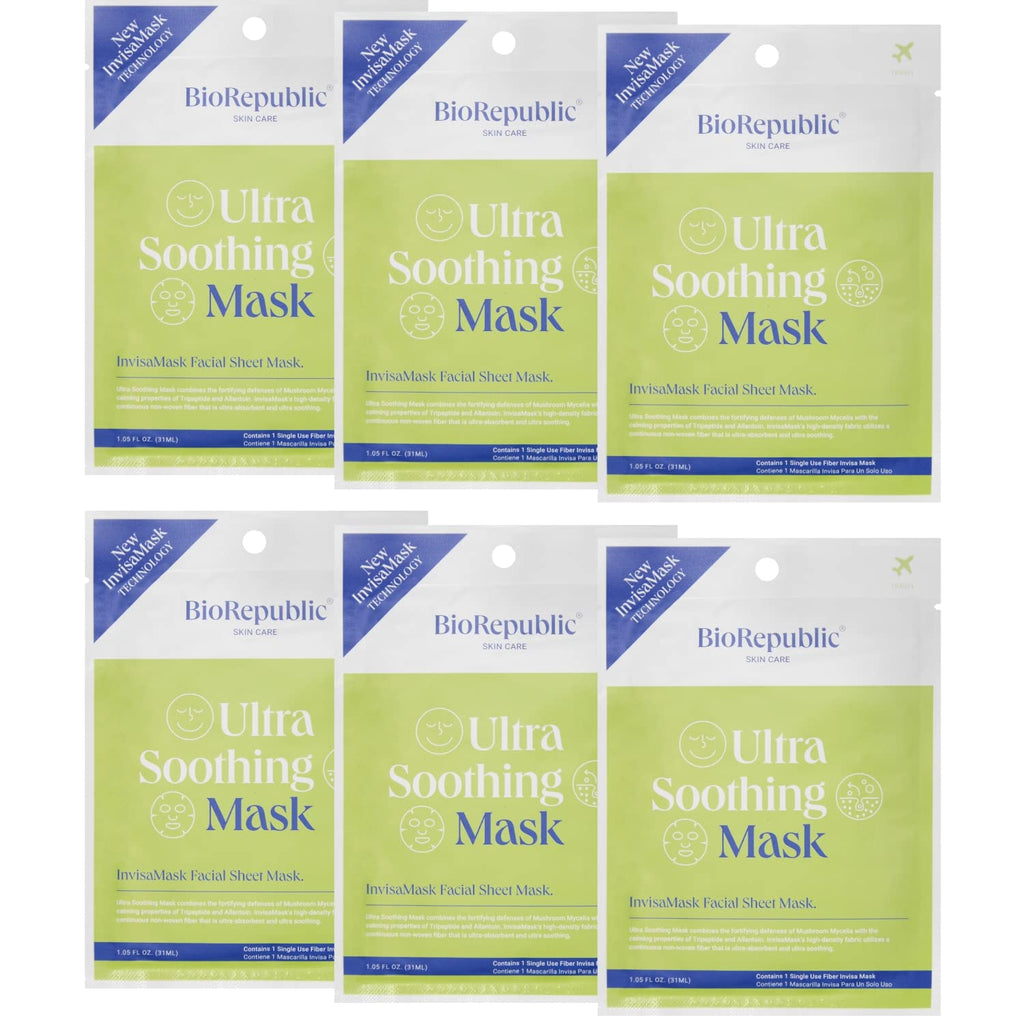 BioRepublic Ultra Soothing InvisaMask with Squalane, Tripeptide & Allantoin | Hydration, Brightening & Gentle Comfort