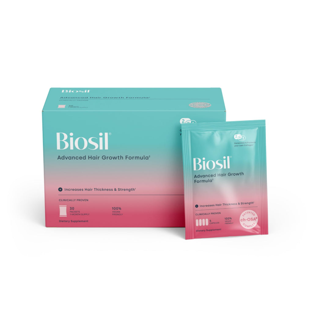 BioSil Advanced Hair Growth Formula | 30 Packets | Patented ch-OSA for Thicker, Stronger Hair