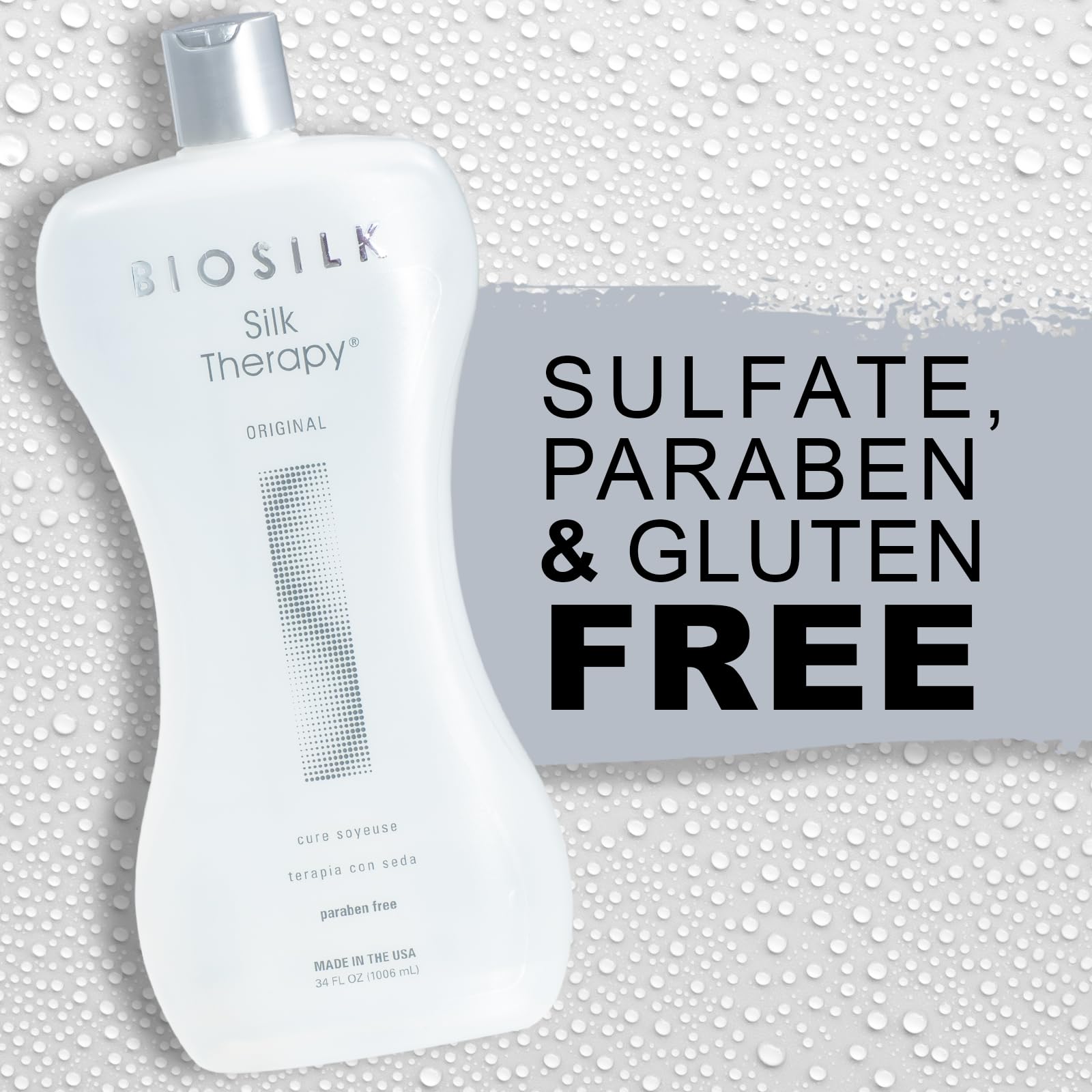 BioSilk Silk Therapy Original Reconstructing Treatment — Shine, Smoothness & Split End Prevention, 34 oz