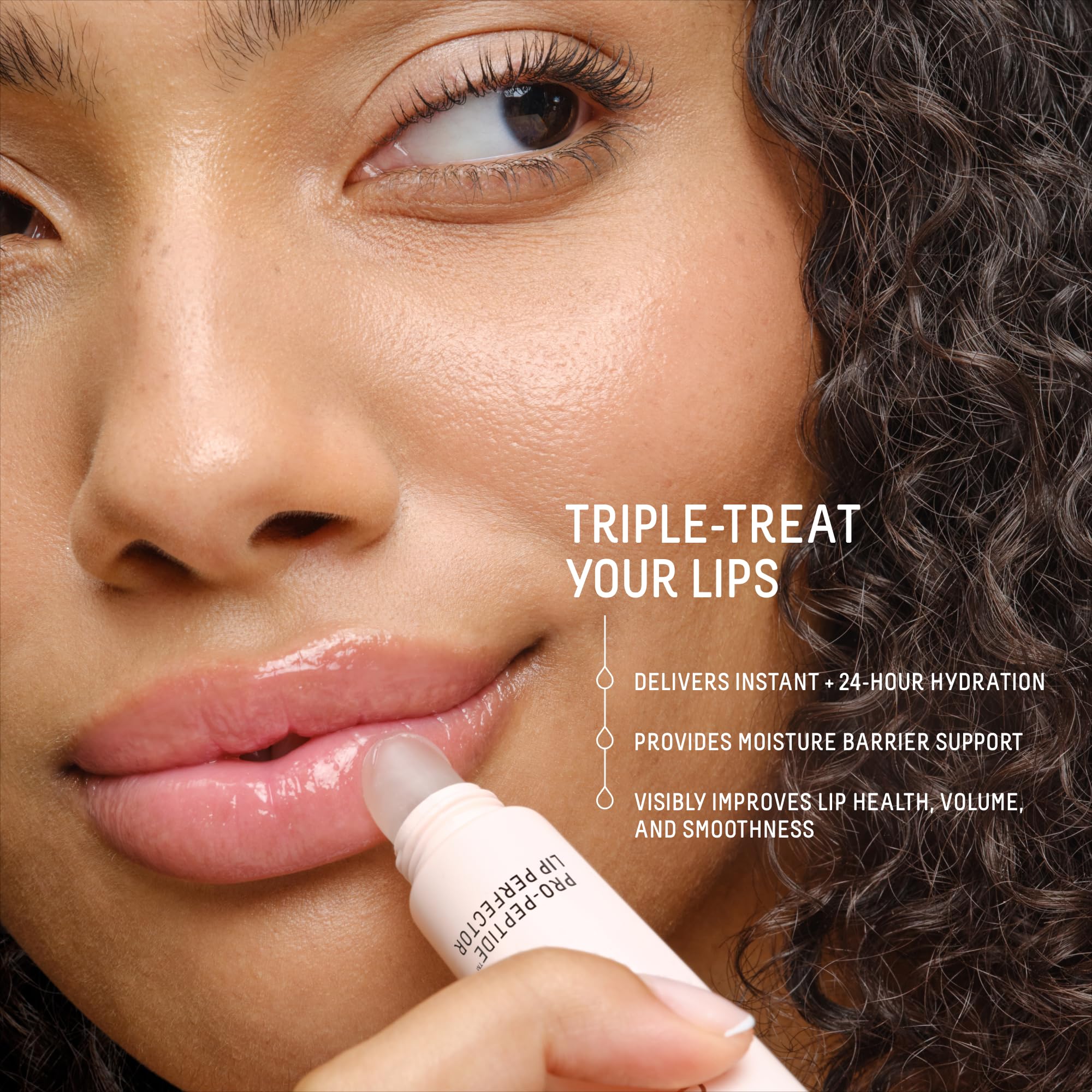 BIOSSANCE Pro-Peptide Lip Perfector – Vegan Lip Balm with Hyaluronic Acid