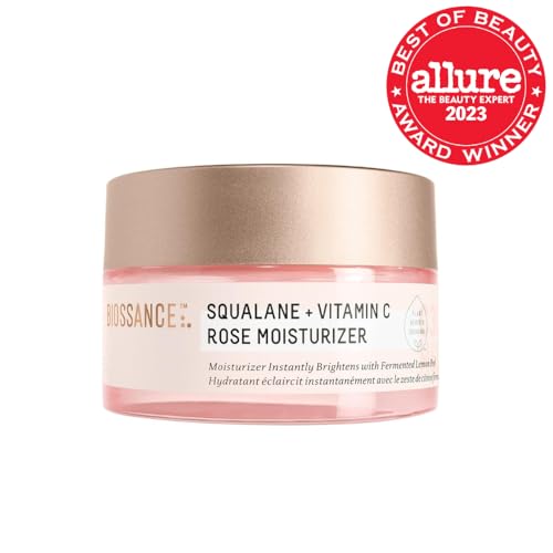 BIOSSANCE Squalane + Vitamin C Rose Moisturizer – Hydration, Brightening & Smooth Texture