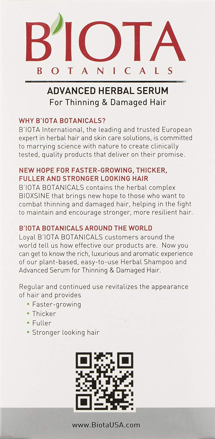 Biota Botanicals Advanced Herbal Care Leave-In Serum – Hair Nourishment for Thinning Hair, 0.34 oz (12 Count)