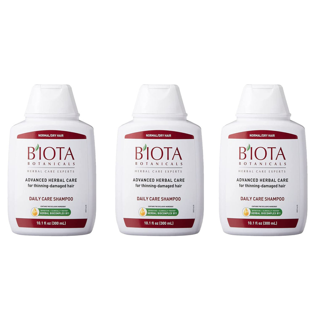 Biota B'IOTA Botanicals Daily Care Shampoo for Normal/Dry Thinning Hair — 10.1 oz Pack of 3