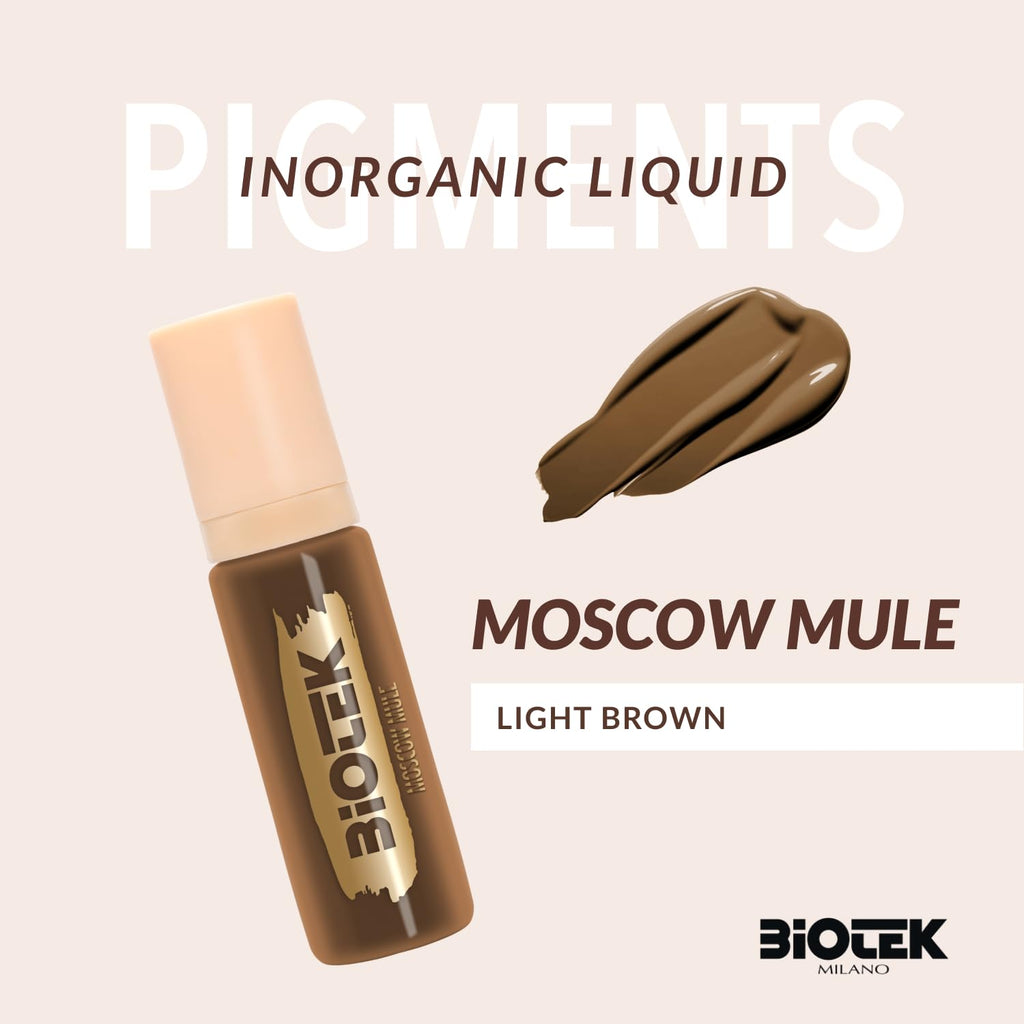 Biotek Moscow Mule Inorganic Liquid PMU Brow Pigment – Dark Blond/Light Brown (0.5 fl oz) – Made in Italy