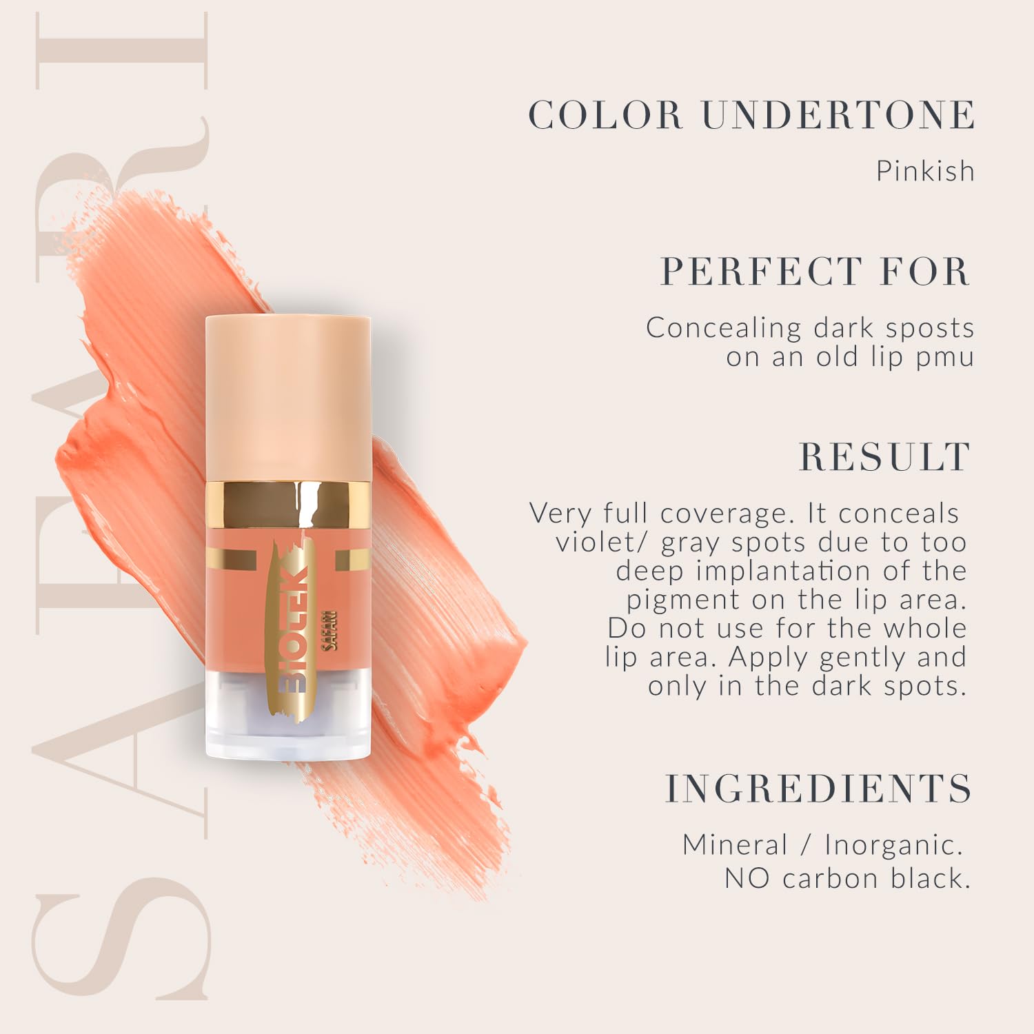 Biotek Safari Mixing Corrector Pigment for Permanent Makeup – Made in Italy (0.24 fl oz)