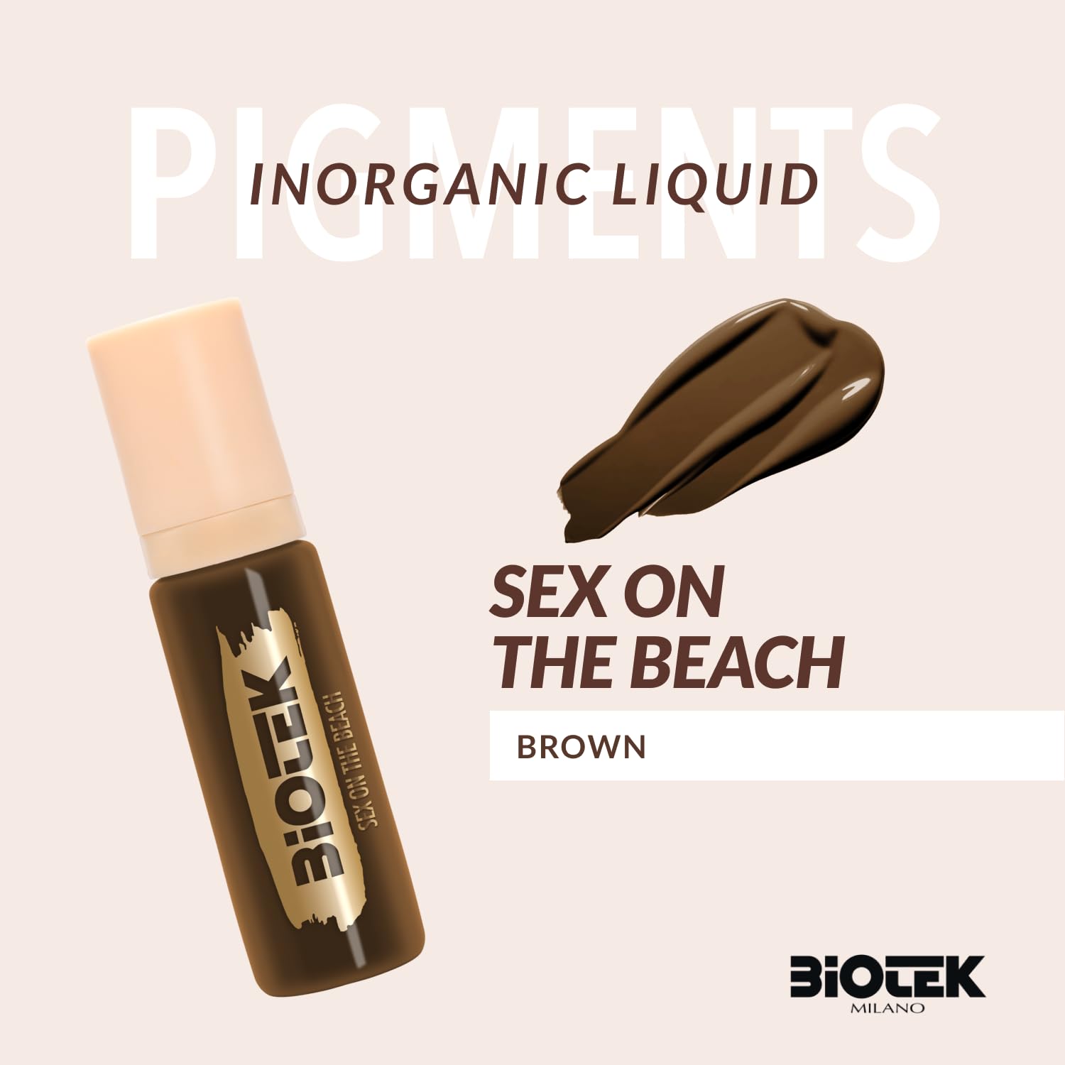 Biotek Sex on the Beach Brow Pigment - Inorganic Liquid, Medium Brown | Made in Italy 0.50 fl oz