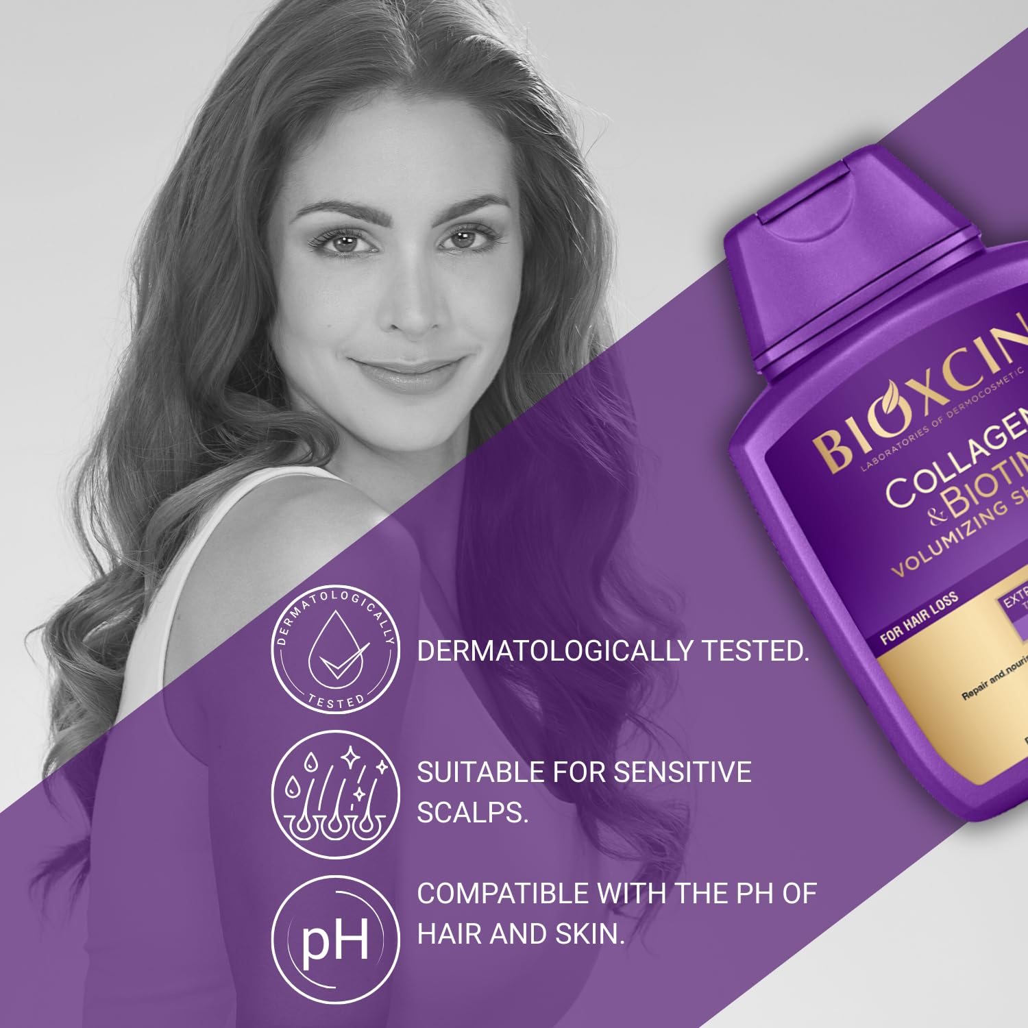 BIOXCIN Collagen & Biotin Volumizing Shampoo – Extra Volume, Sulfate-Free, 300 ml