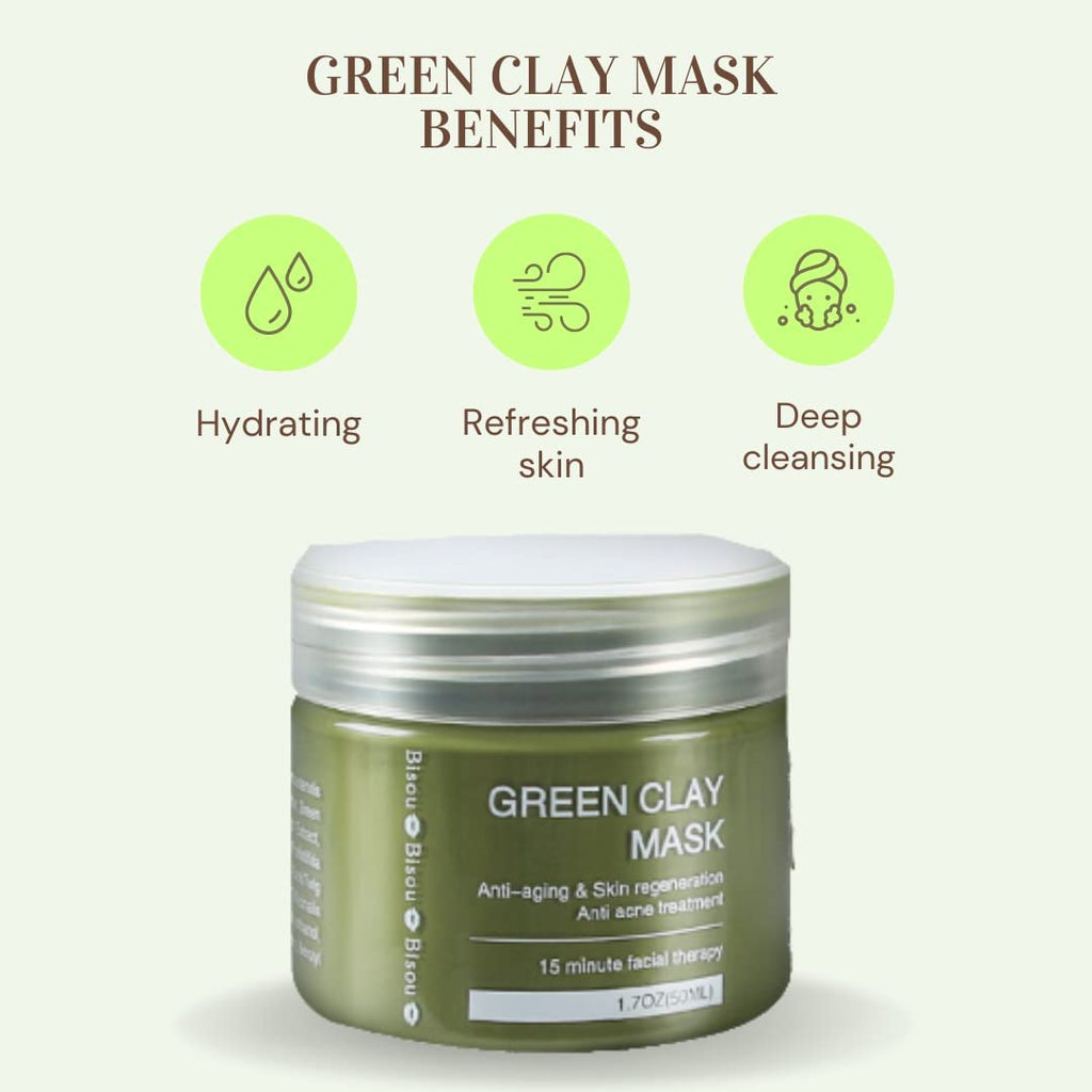 Bisou Bisou Bisou Clay, Dead Sea Mud & Charcoal Gel Face Mask Trio – Deep Cleansing & pH Balanced