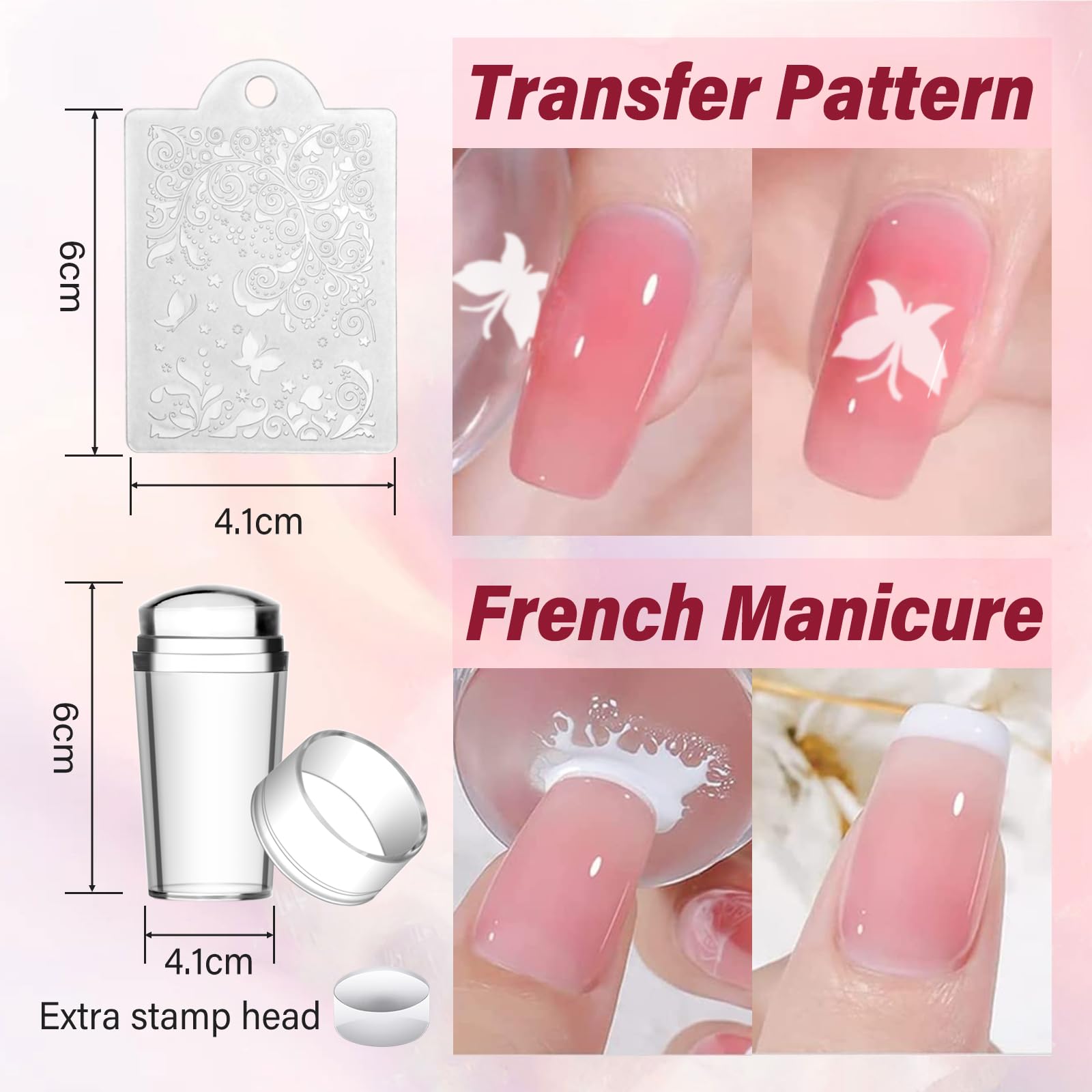 Biutee Nail Stamping Plates Set – 12 Plates, 8 Colors, Stamper & Scraper
