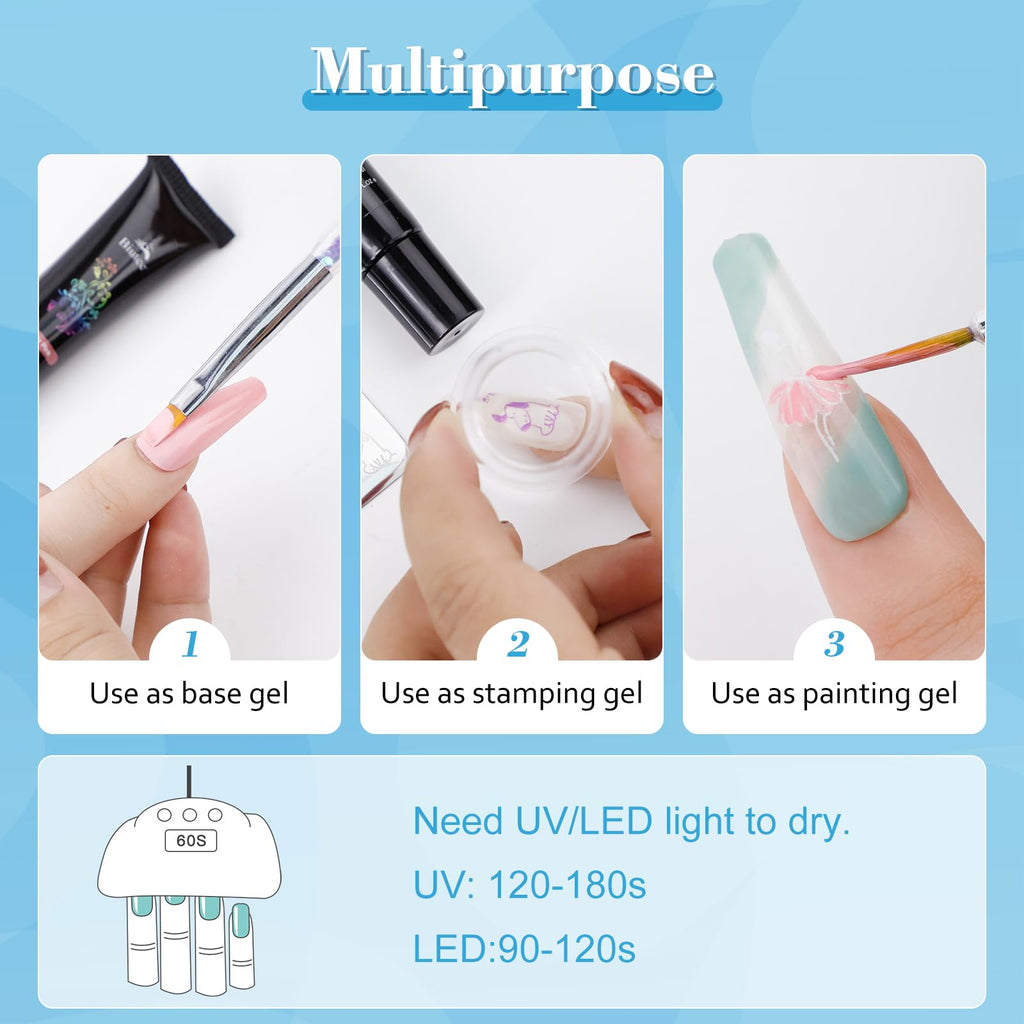 Biutee Nail Stamping Gel Polish – 24 Colors, 0.17 Fl Oz, Soak Off, UV/LED Cure