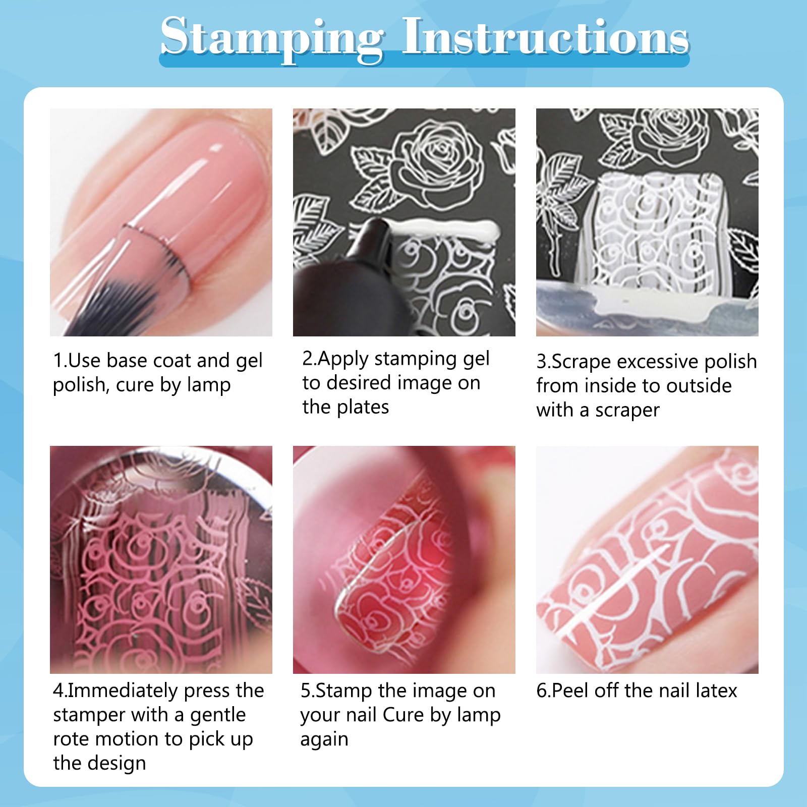 Biutee Nail Stamping Gel Polish – 24 Colors, 0.17 Fl Oz, Soak Off, UV/LED Cure