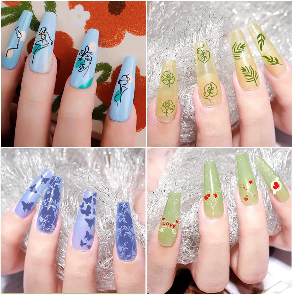 Biutee Nail Stamping Gel Pack – 12 Colors (8ml) for Nail Stamping Plates | UV/LED Safe